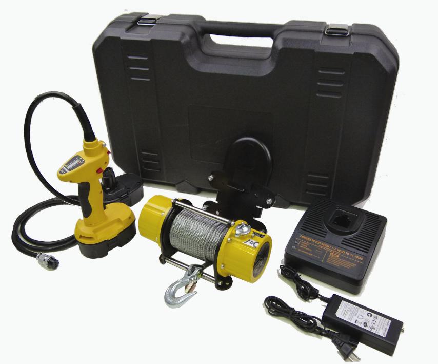 臺灣DUKE充電式吊貨卷揚機 DCW-250KG無電源環(huán)境用電動葫蘆